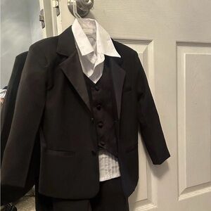 Classic Black Boys' 4- Piece Tux Set